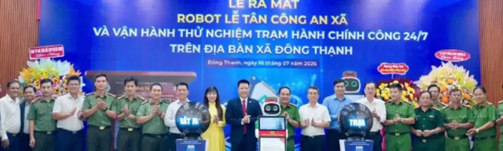 Công an xã đầu tiên triển khai Robot thông minh tích hợp AI
