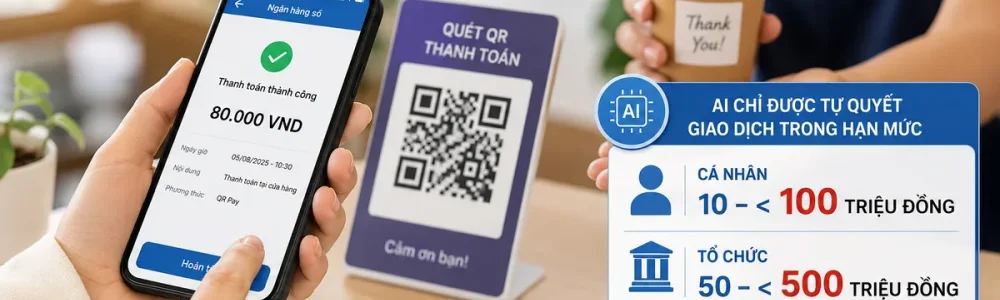 Ngân hàng Nhà nước: Dự kiến AI chỉ được tự quyết giao dịch đến 100 triệu đồng