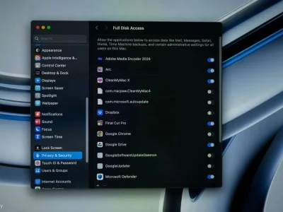 Apple Thắt Chặt Quyền Truy Cập Ổ Đĩa Toàn Bộ trên macOS Vì AI