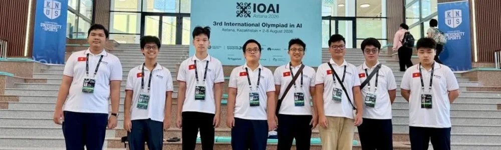 7/8 học sinh Việt Nam đoạt huy chương Olympic Trí tuệ nhân tạo quốc tế