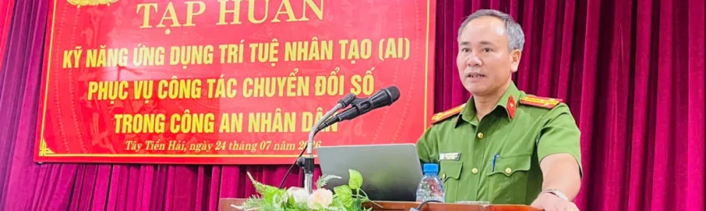 Công an xã Tây Tiền Hải tiên phong ứng dụng trí tuệ nhân tạo, thúc đẩy chuyển đổi số