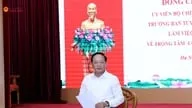 Trưởng Ban Tuyên giáo và Dân vận Trung ương Trịnh Văn Quyết làm việc với các cơ quan báo chí về trọng tâm công tác thông tin, tuyên truyền