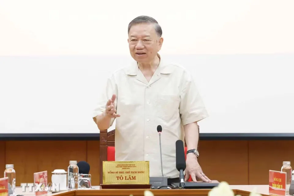 Tổng Bí thư, Chủ tịch nước Tô Lâm phát biểu. Ảnh: Thống Nhất/TTXVN