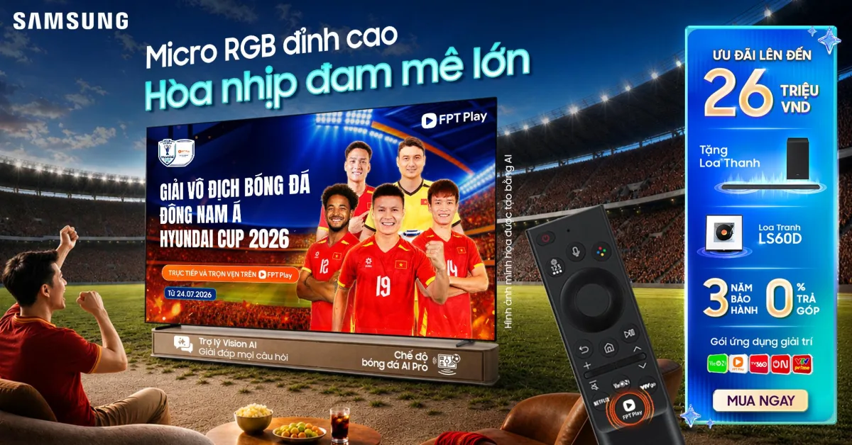 Xem ASEAN Hyundai Cup như chuyên gia bóng đá với trợ lý VAC trên Samsung AI TV - Ảnh 1.