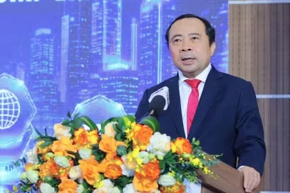 Bộ trưởng Bộ KH&CN Vũ Hải Quân mong muốn Trung tâm quốc gia hỗ trợ sản xuất thử chip bán dẫn rút ngắn quá trình thương mại hóa thiết kế chip. Ảnh: Bộ KHCN