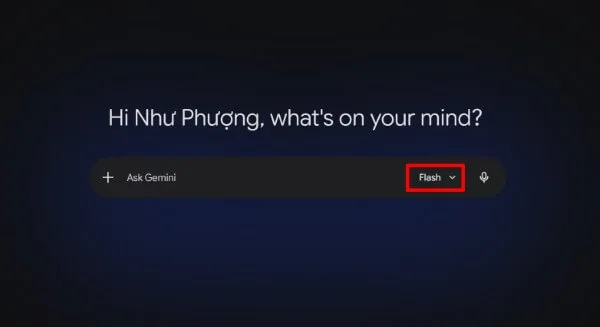 Chọn phiên bản AI (Flash)