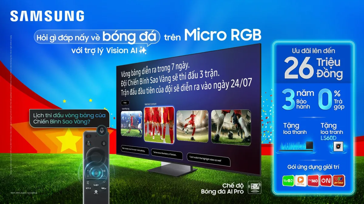 Xem ASEAN Hyundai Cup như chuyên gia bóng đá với trợ lý VAC trên Samsung AI TV - Ảnh 2.