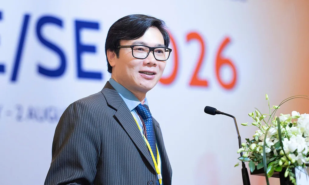 GS Nguyễn Đức Khương, Chủ tịch AVSE Global, tại sự kiện. Ảnh: ĐH Thương Mại
