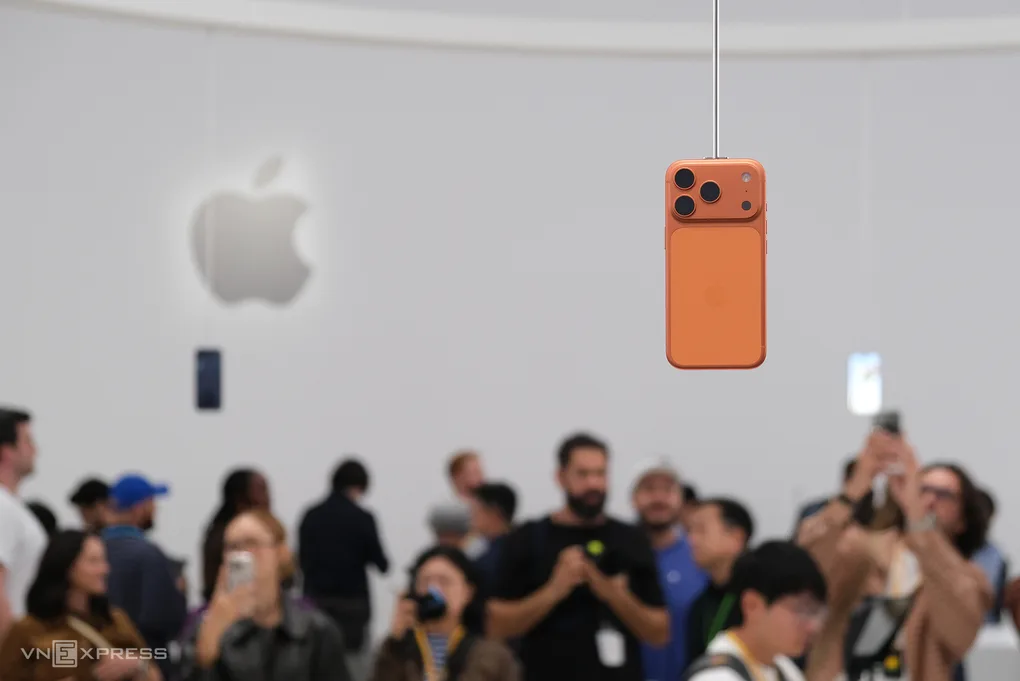 iPhone 17 Pro và 17 Pro Max tại lễ ra mắt ở Apple Park. Ảnh: Tuấn Hưng