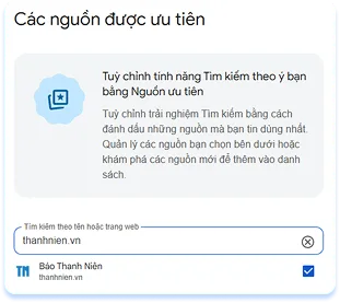 Các nguồn ưu tiên